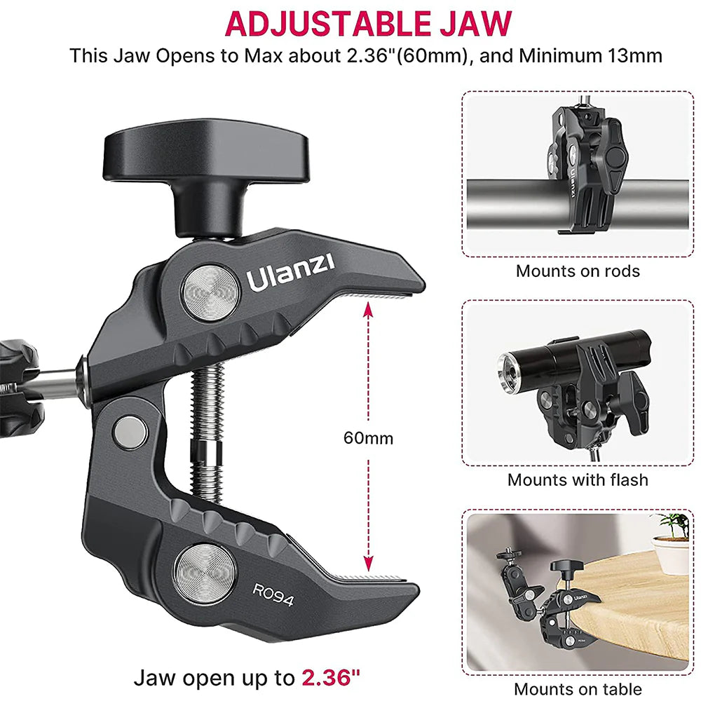 ABRAZADERA ULANZI AJUSTABLE P/CAMARA 2638