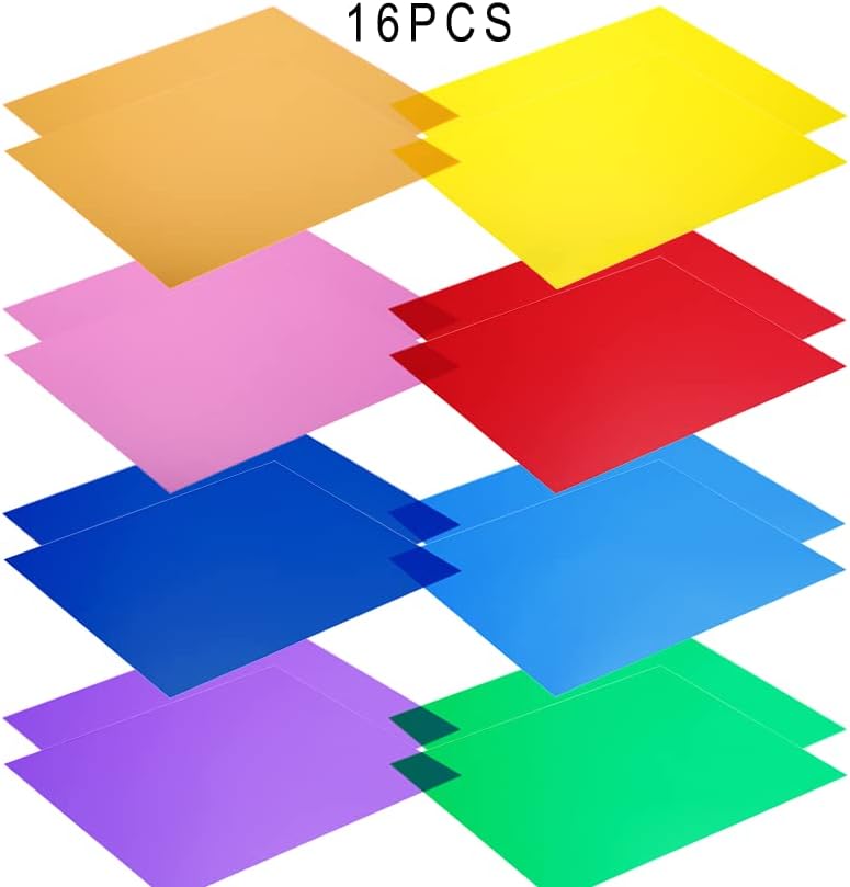 FILTROS GEL COLOR SAKOLLA 8 COLORES X 2  20CM X 20CM