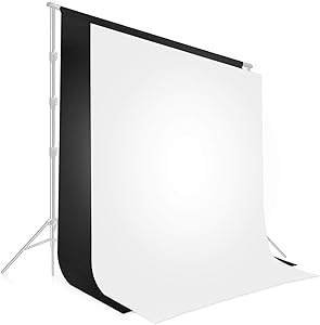 FONDO DE TELA BLANCO - NEGRO 10X12 FT