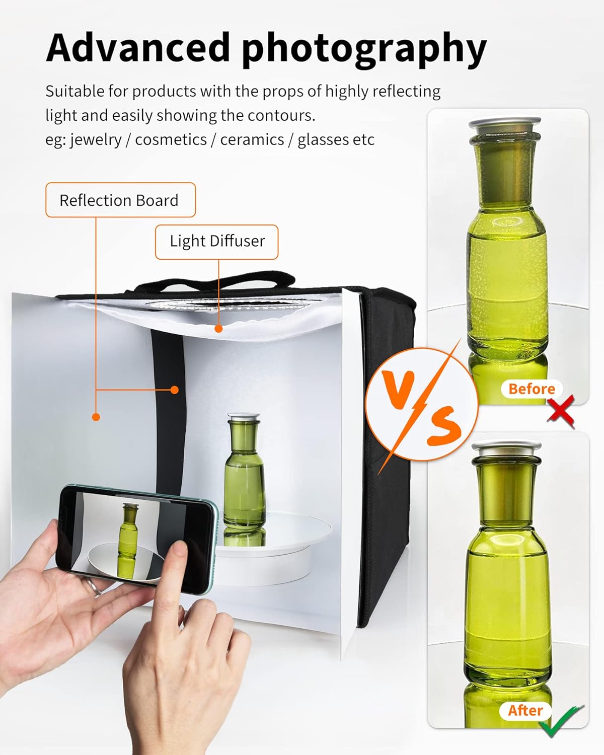 CAJA DE LUZ PORTABLE GLENDAN 10X10
