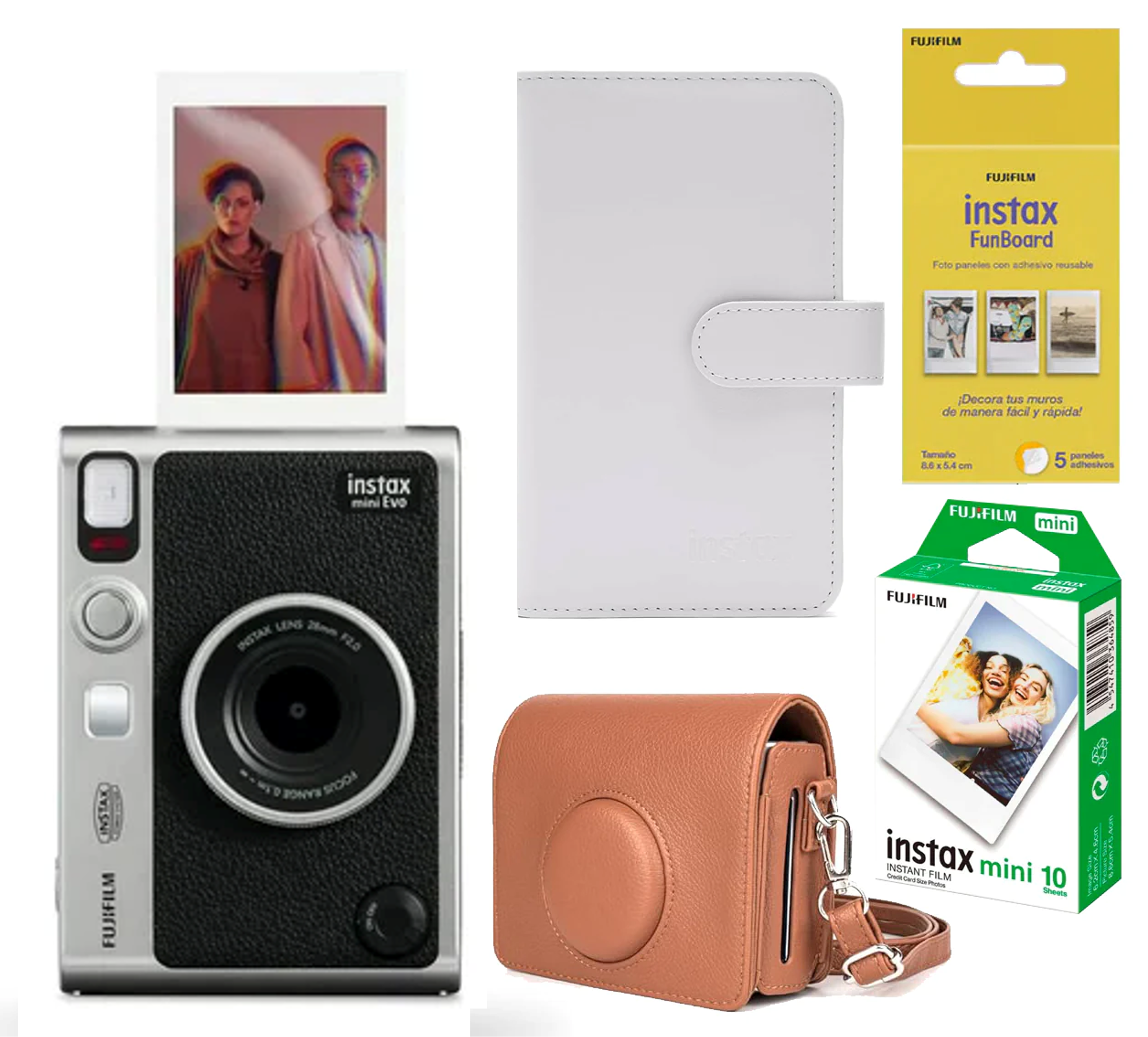 COMBO CAMARA INSTAX MINI EVO NEGRA