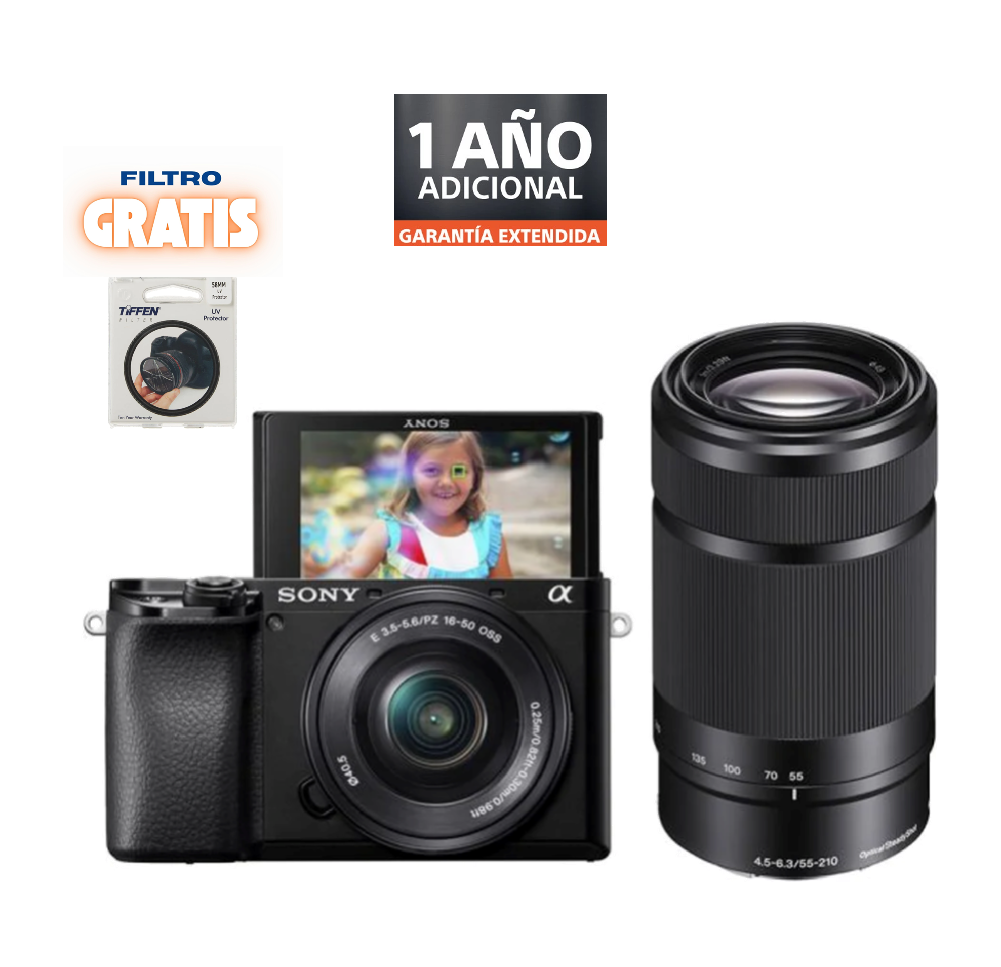 CAMARA SONY ALPHA 6100 KIT 16-50MM / 55-210MM – Imax