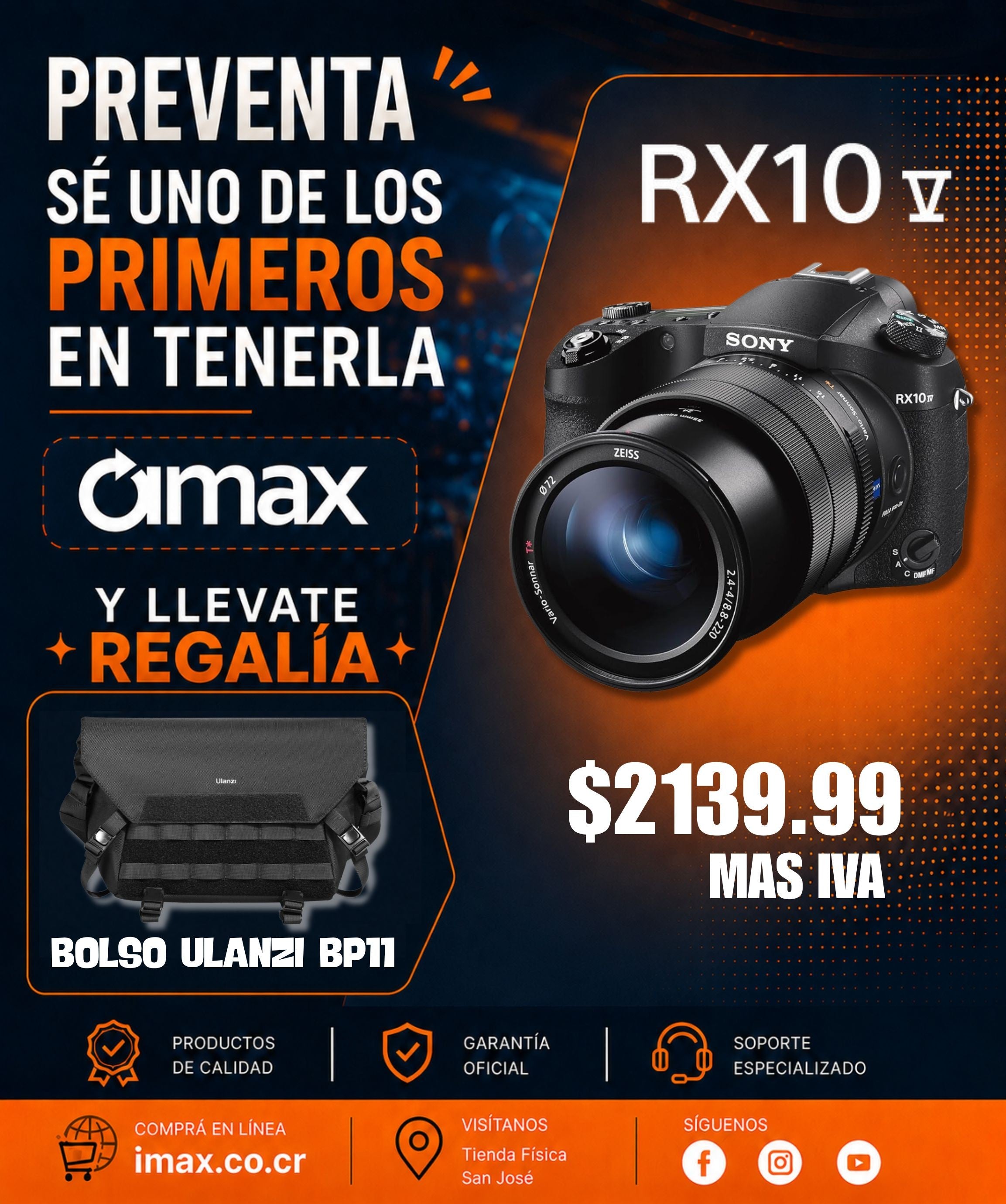 RESERVA CAMARA CYBERSHOT RX10 V