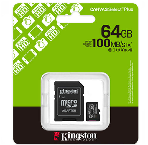 MEMORIA KINGSTON 64 GB MICROSD SELECT PLS GEN3 100R