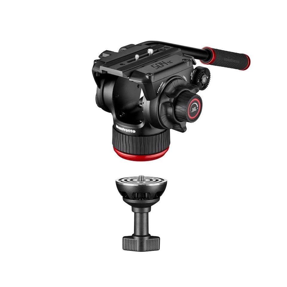 TRIPODE MANFROTTO VIDEO TWIN + ROTULA 504X ALUMINIO