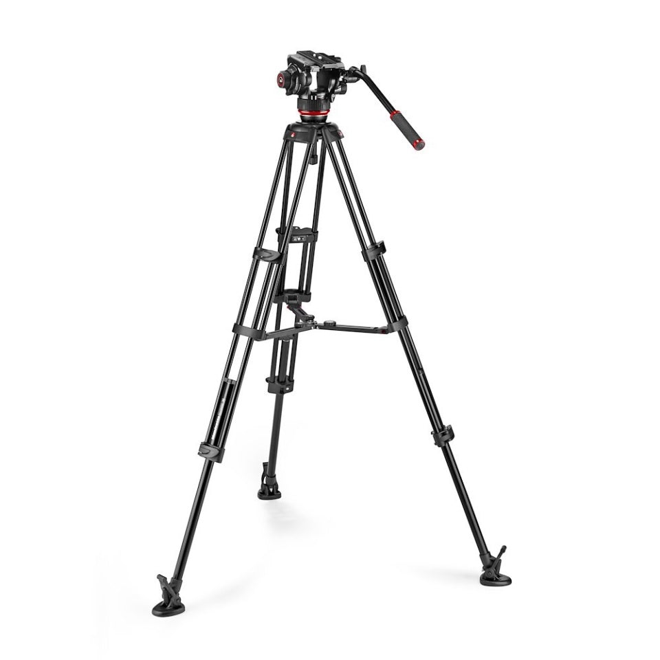 TRIPODE MANFROTTO VIDEO TWIN + ROTULA 504X ALUMINIO