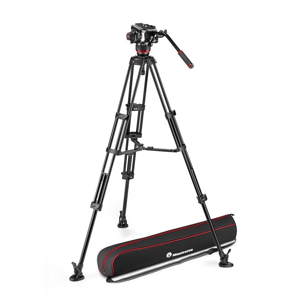 TRIPODE MANFROTTO VIDEO TWIN + ROTULA 504X ALUMINIO