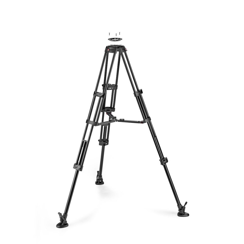 TRIPODE MANFROTTO VIDEO TWIN + ROTULA 504X ALUMINIO