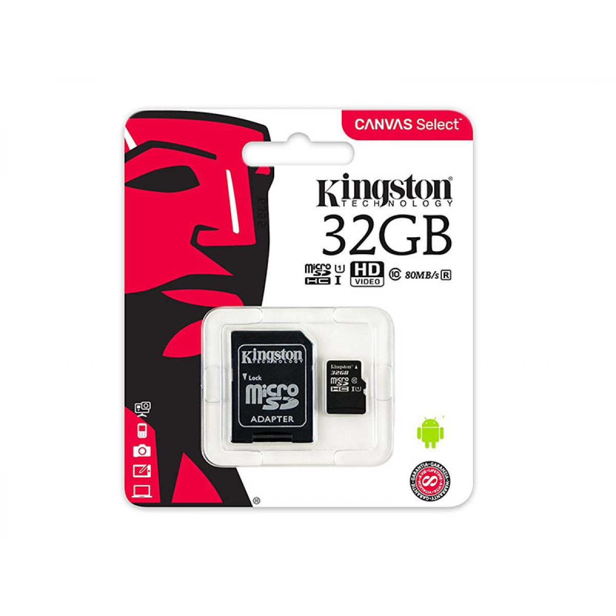 MEMORIA KINGSTON 32GB 100MB/S MICRO CANVAS SDCS2/32GB