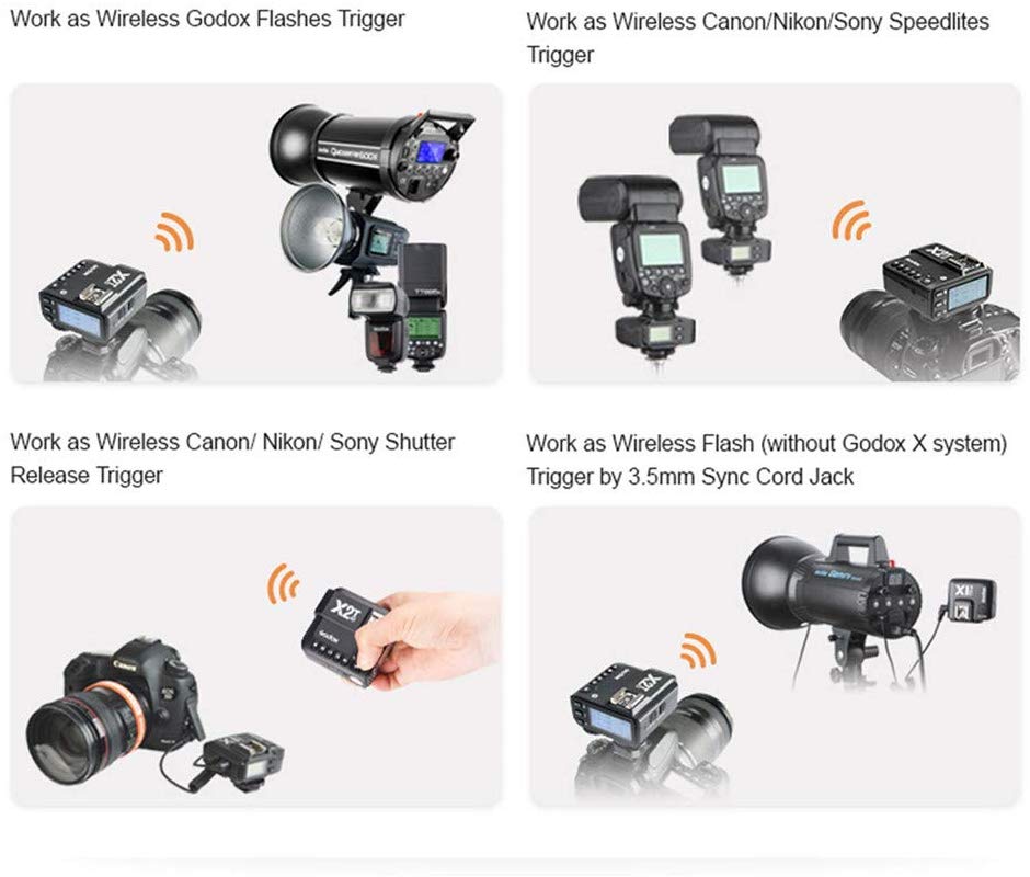 TRANSMISOR GODOX PARA FLASH CANON X2T