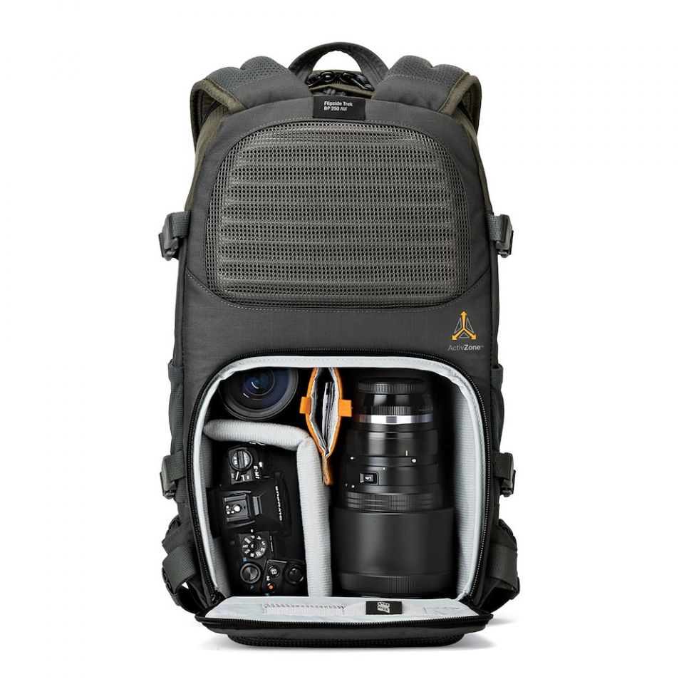 MOCHILA LOWEPRO FLIPSIDE TREK BP 250 GRIS CON VERDE