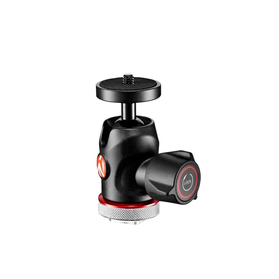 MICRO BALL MANFROTTO HEAD W/COLD SHOE