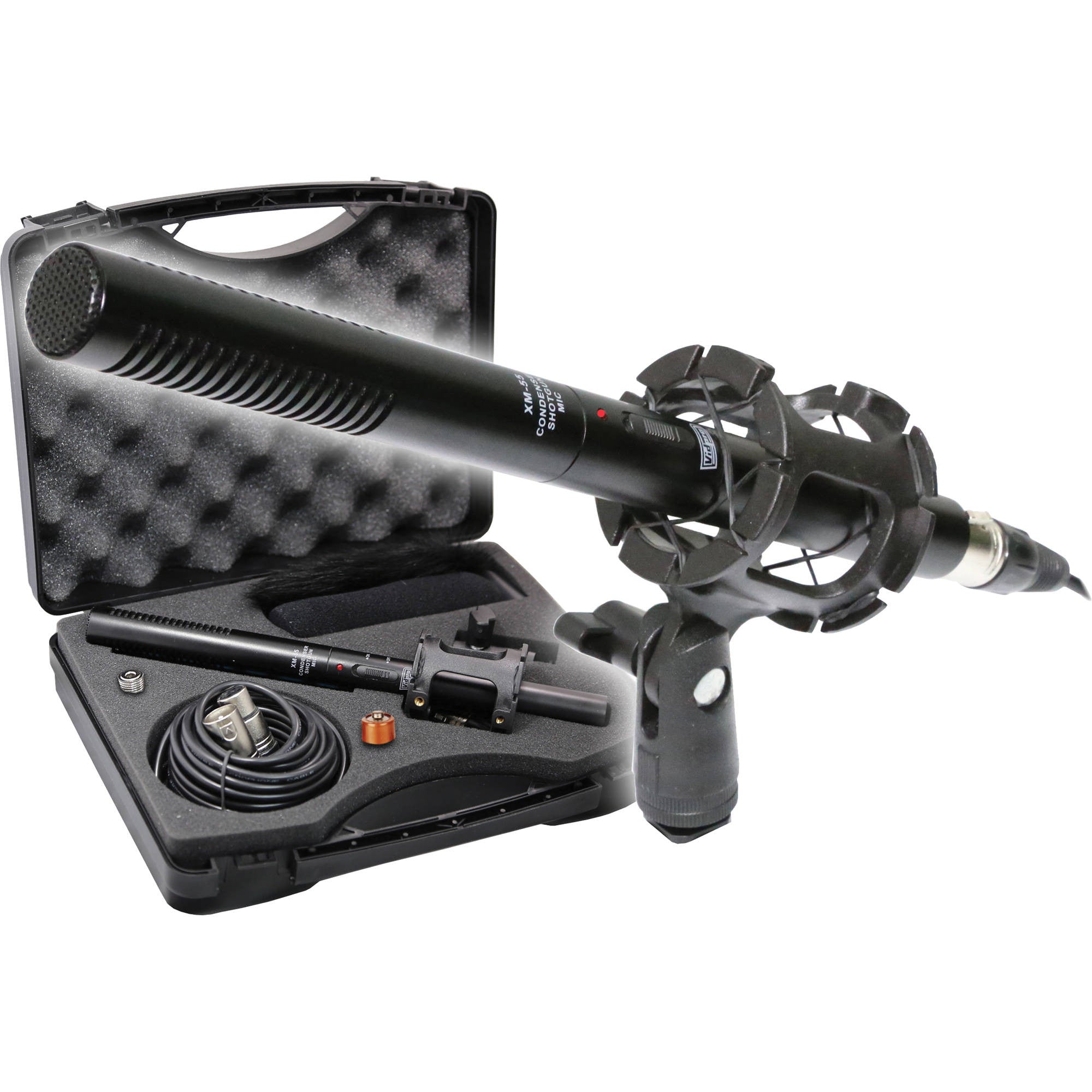 MICROFONO SHOTGUN VIDPRO DE 11" CON KIT DE ACCESORIOS