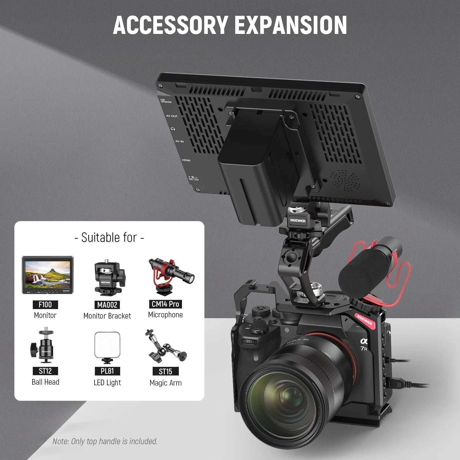 CAMERA TOP HANDLE WITH 3/8" (14)