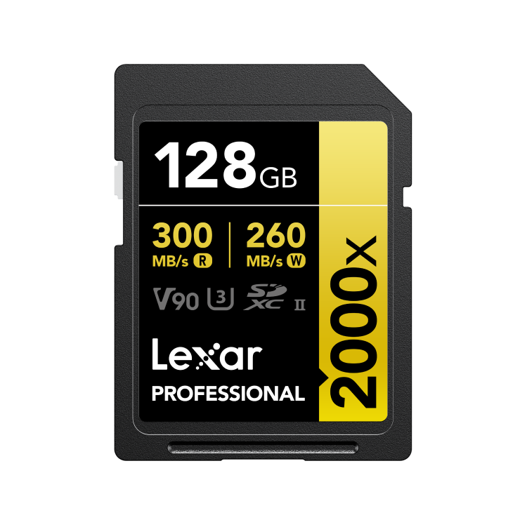 MEMORIA LEXAR SD 128GB V90,L:300MB/S,E260MB/S