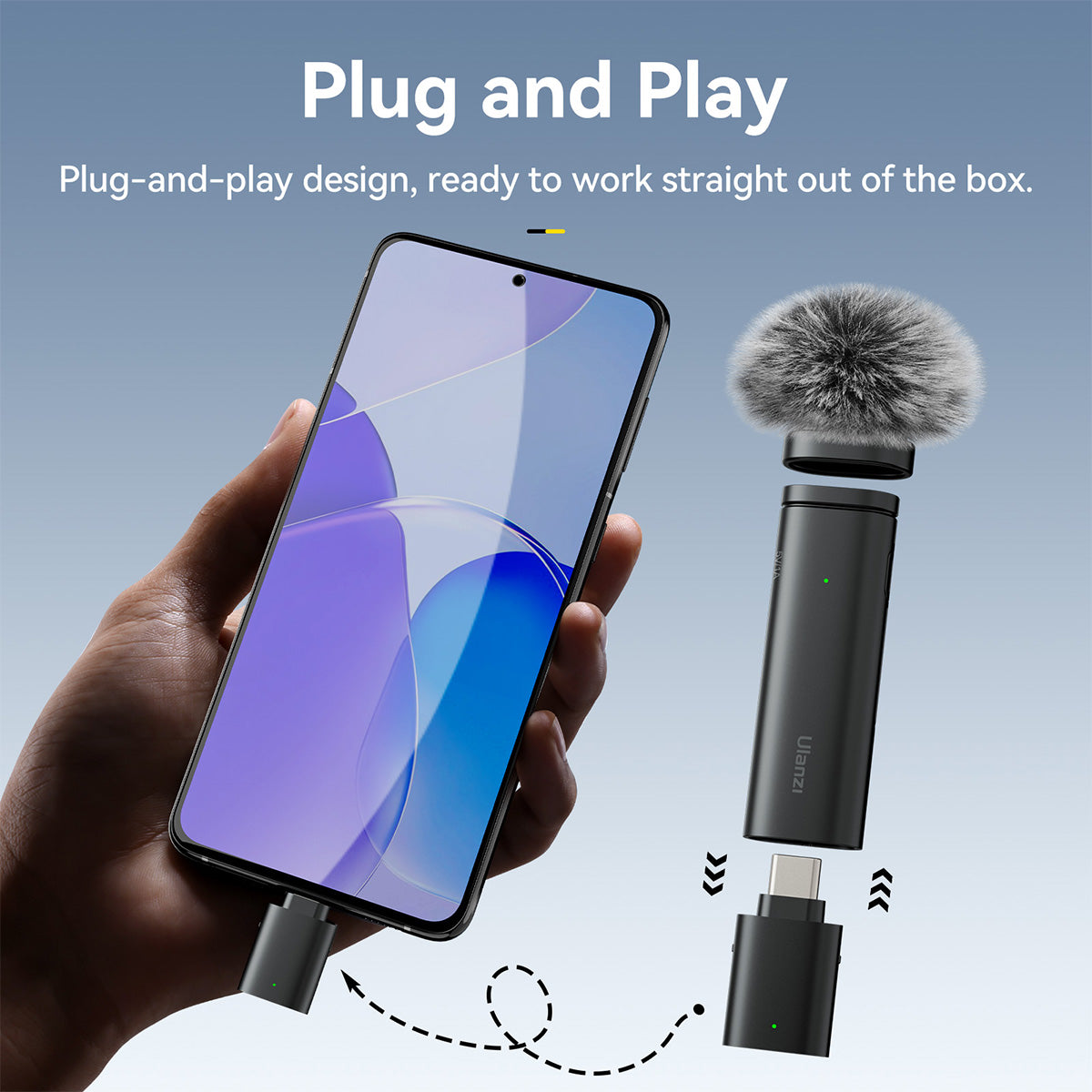 MICROFONO INALAMBRICO ULANZI USB-C 3328A