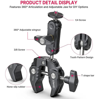 ABRAZADERA ULANZI AJUSTABLE P/CAMARA 2638