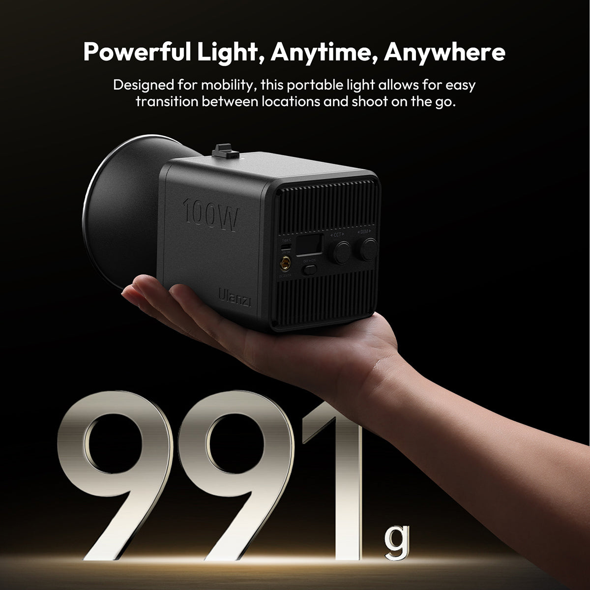 LUZ LED ULANZI P/ VIDEO 100W ML100BI L229