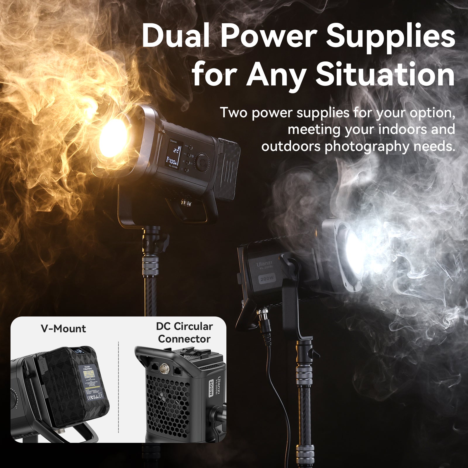 LUZ LED ULANZI P/VIDEO 200W BICOLOR L079CNA1