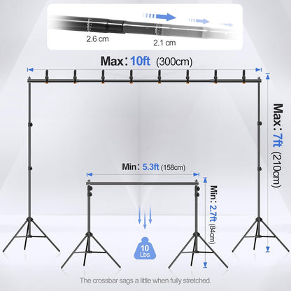 SOPORTE P/ FONDO 10X7 FT EMART