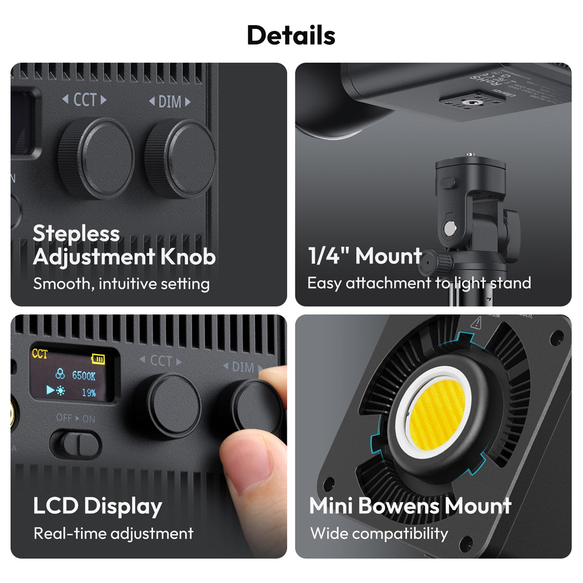 LUZ LED ULANZI P/ VIDEO 100W ML100BI L229