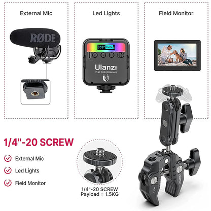 ABRAZADERA ULANZI AJUSTABLE P/CAMARA 2638