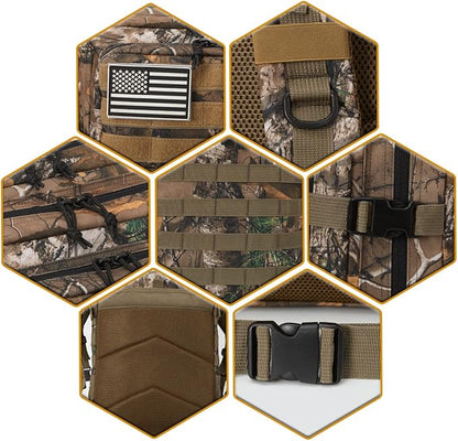 MOCHILA TACTICA MILITAR 45 L SUPERVIVENCIA CAMUFLADA