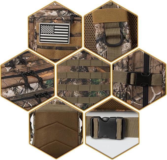 MOCHILA TACTICA MILITAR 45 L SUPERVIVENCIA CAMUFLADA