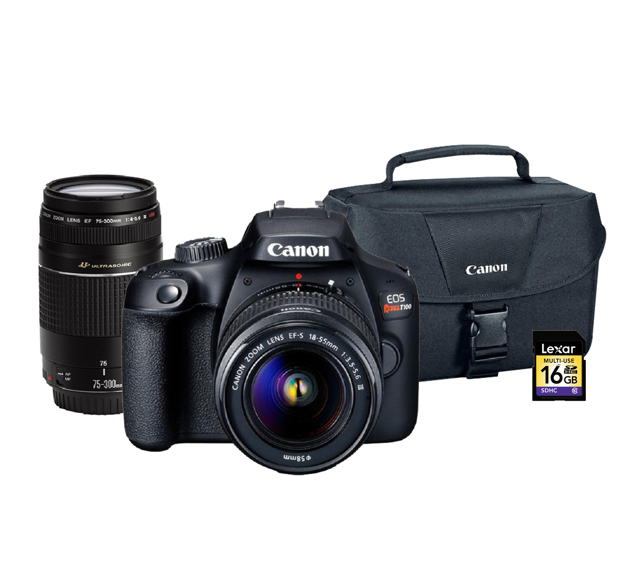 CAMARA EOS T100 EF-S 18-55MM III / EF-S 75-300MM