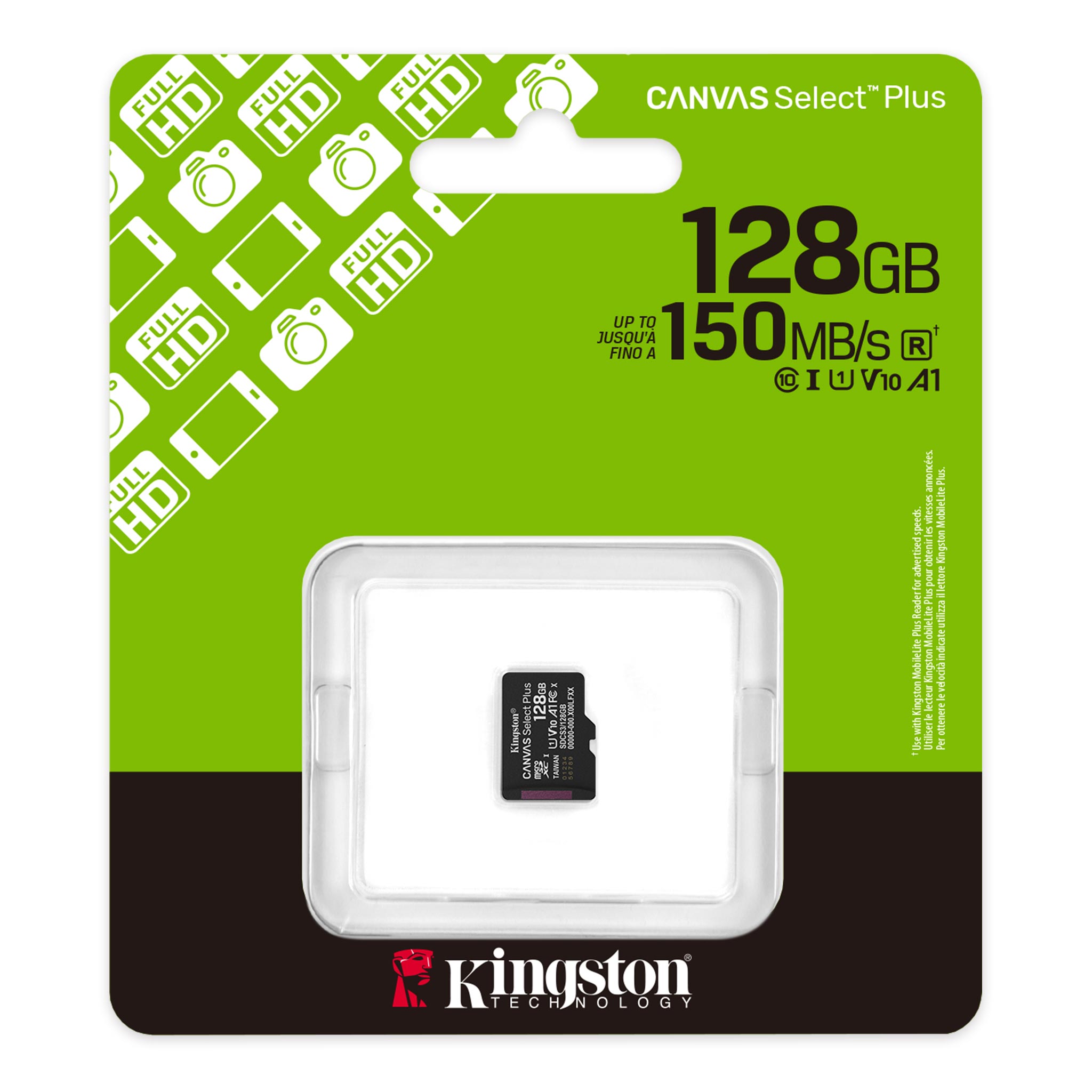 MEMORIA KINGSTON 128 GB MICROSD SELECT PLS GEN3 150R