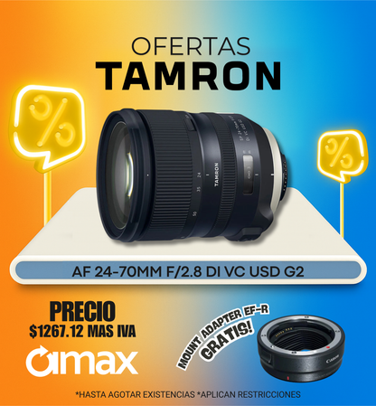 LENTE TAMRON AF24-70MM F/2.8 DI VC USD G2 F/CANON