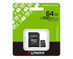 MEMORIA KINGSTON 64 GB MICROSD SELECT PLS GEN3 100R