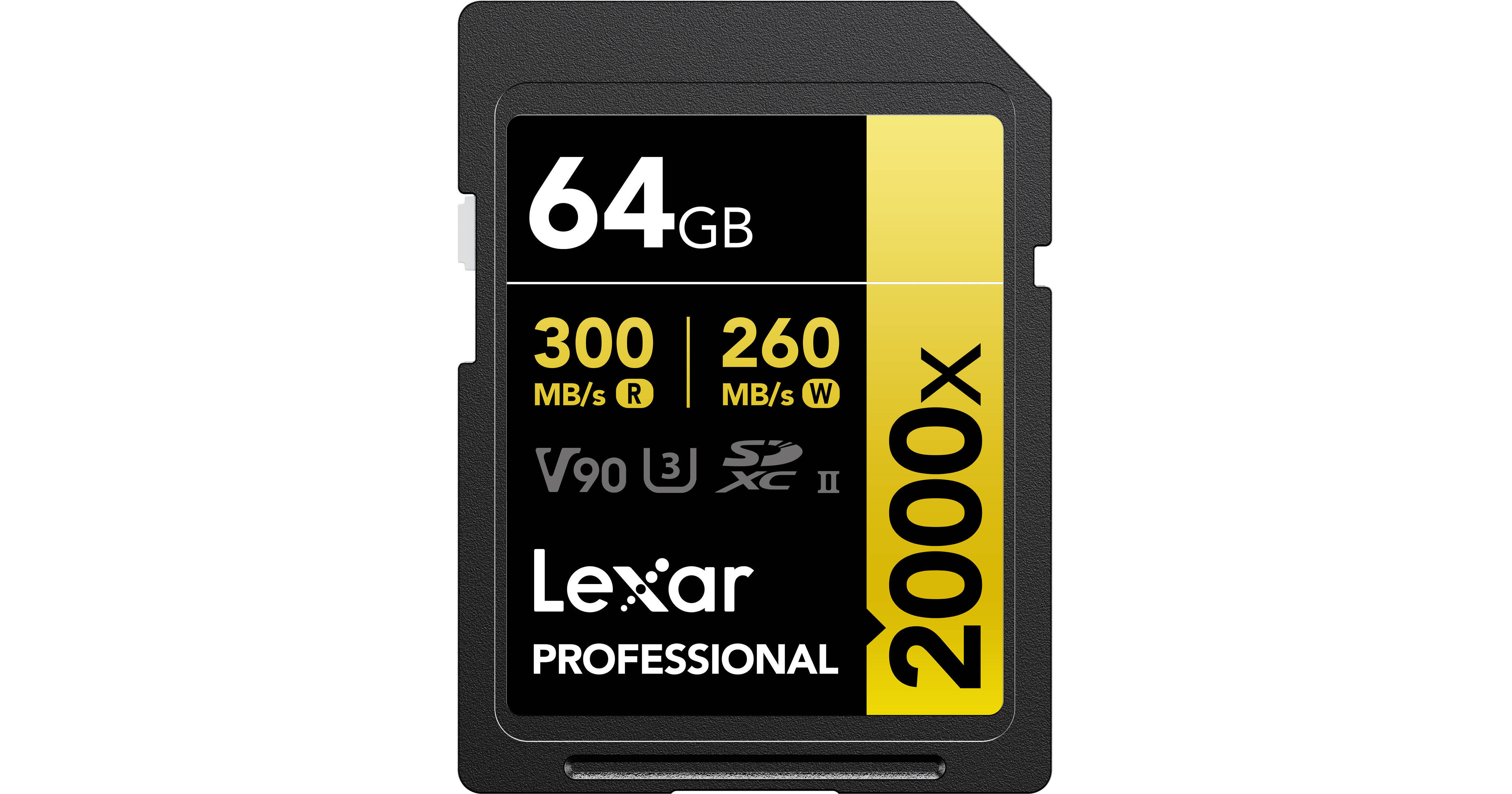 MEMORIA LEXAR SD 64GB V90,L:300MB/S,E260MB/S