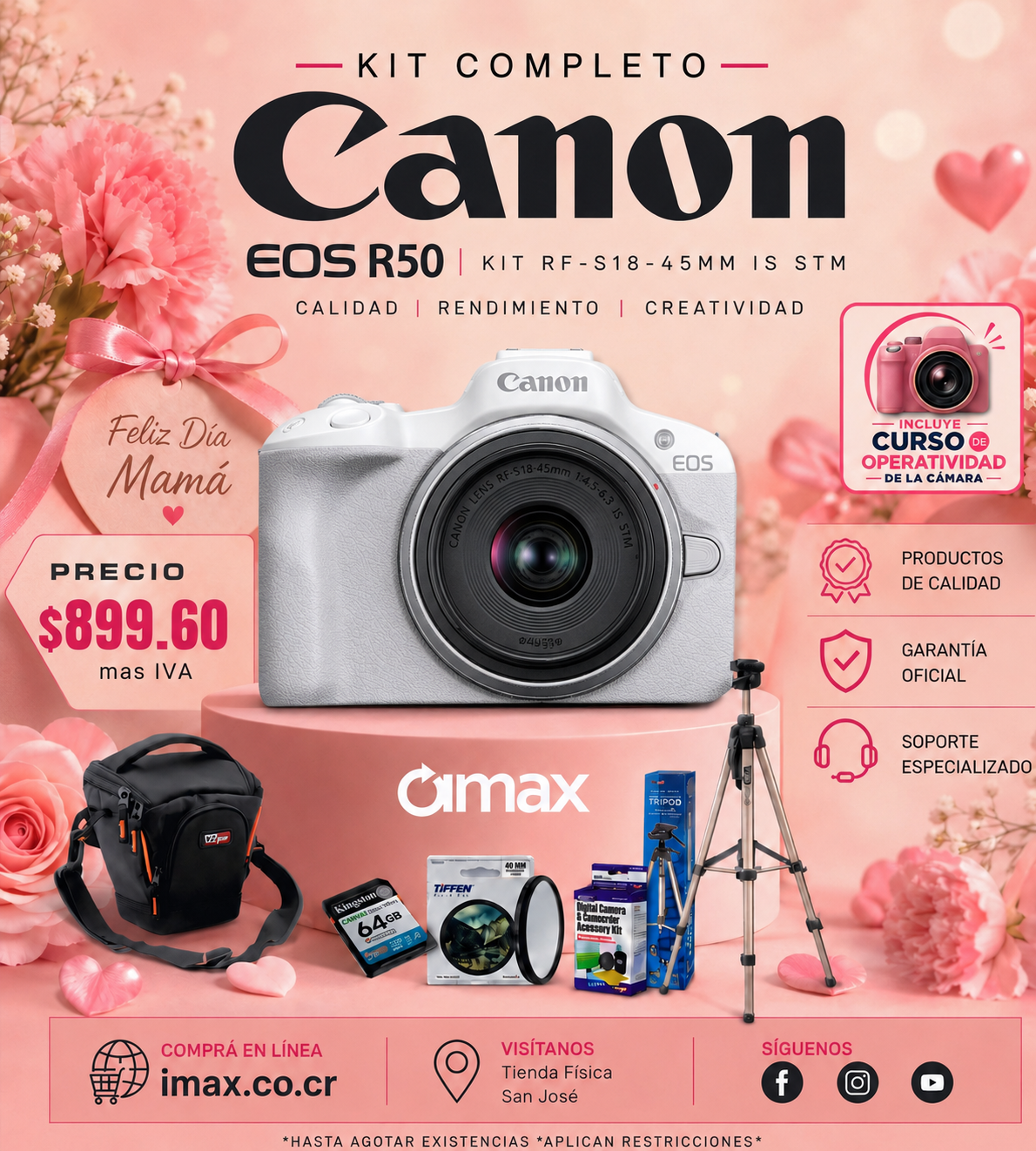 COMBO CANON EOS R50 KIT RF-S18-45MM IS STM