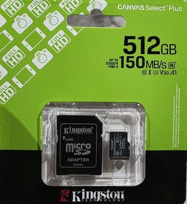 MEMORIA KINGSTON 512GB MICROSD SELECT PLS GEN3 150R