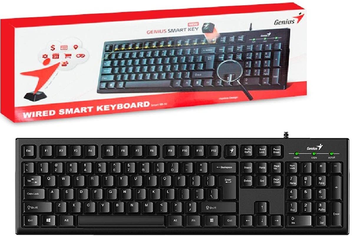 TECLADO GENIUS KB-100,BLK,USB,US,G (ingles)