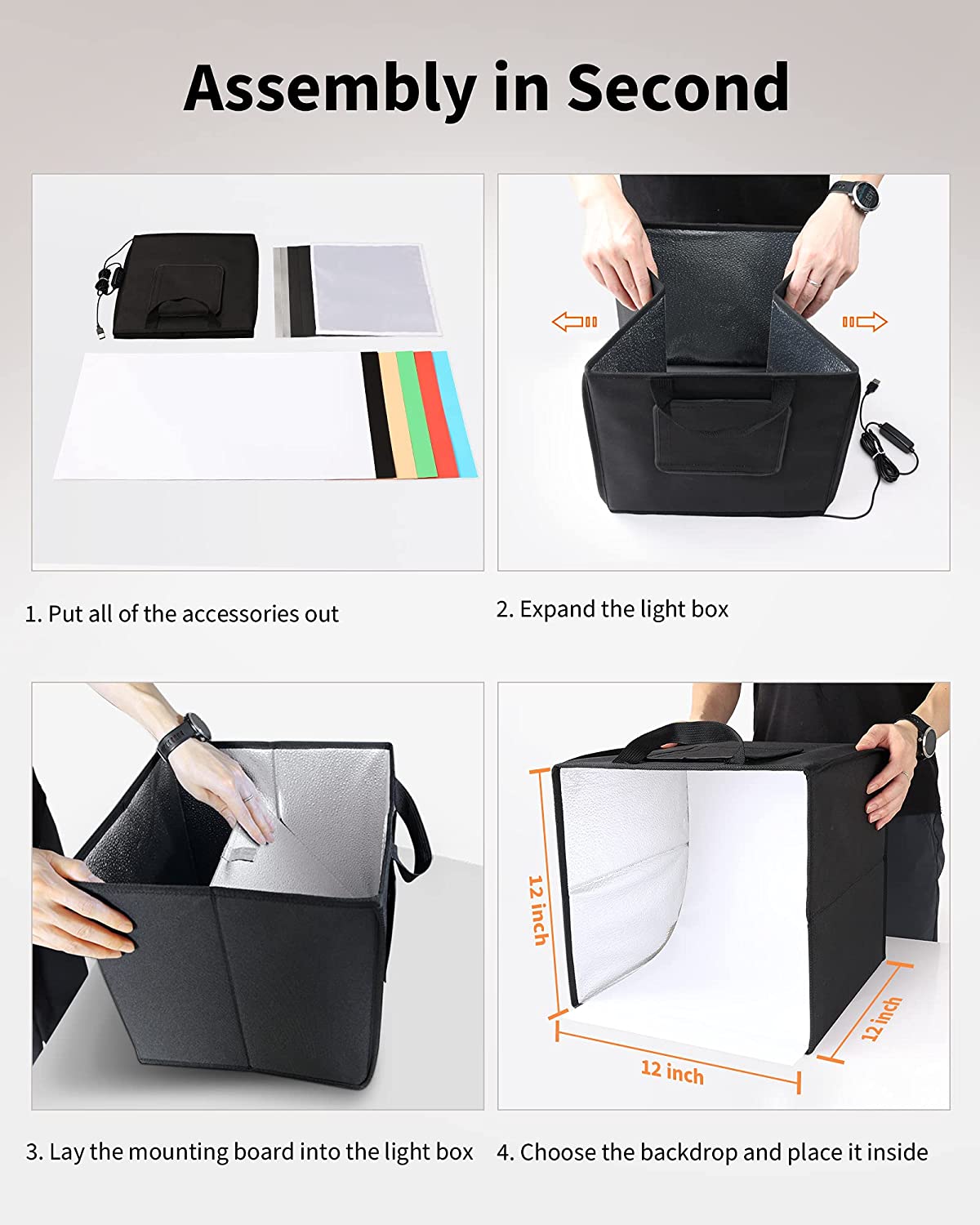 CAJA DE LUZ PORTABLE GLENDAN 12X12 PBST 100