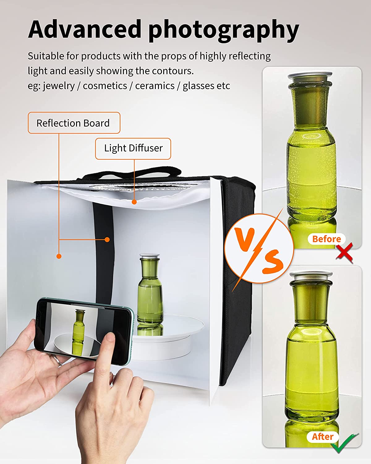 CAJA DE LUZ PORTABLE GLENDAN 12X12 PBST 100